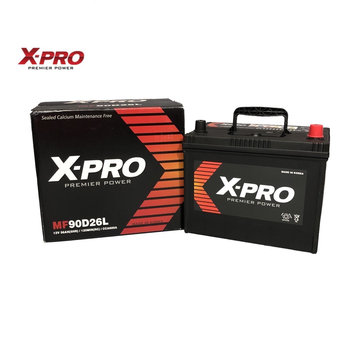 高性能 長寿命 X-PRO カーバッテリー MF90D26L [75D26L 80D26L 85D26L