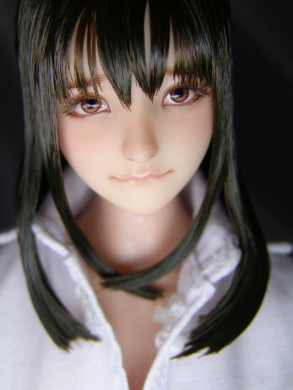 handmade♡1/6カスタムドールヘッド☆美紀☆オビツ01 1/6カスタムドールヘッド(オビツ01)「秋桜」(パーツ)｜売買された
