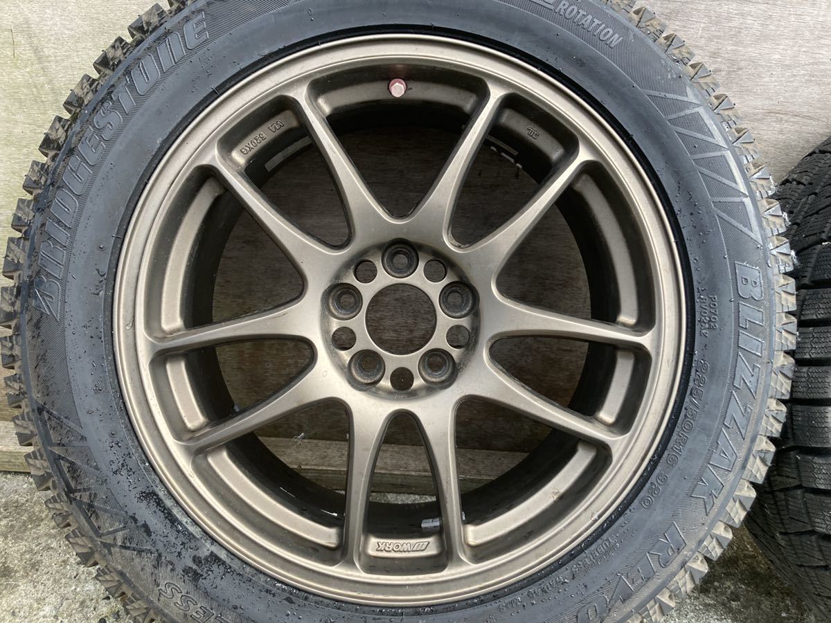 WORK EMOTION CR kai 16インチ 7J PCD100 5穴 +25 BS REVO2 225/50R16 