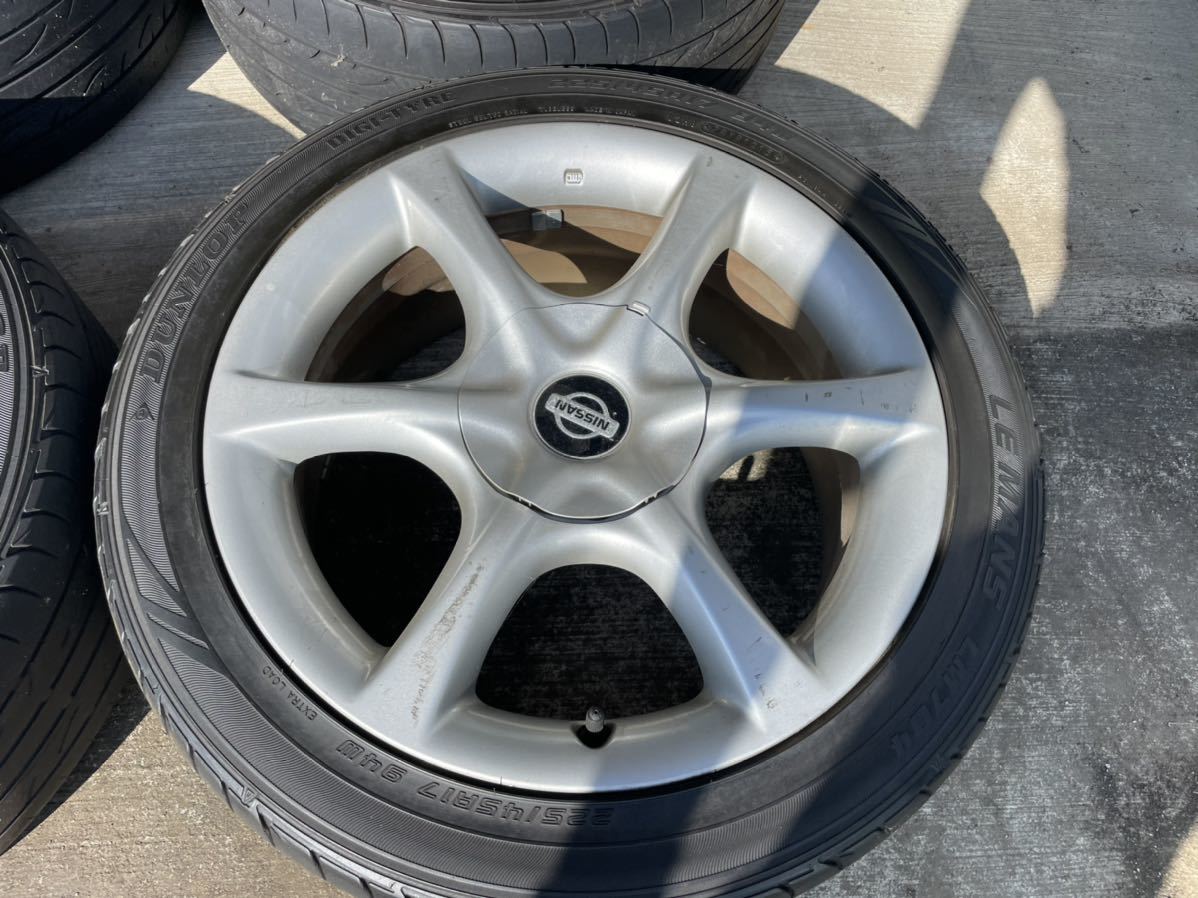 日産 スカイライン ER34 17インチ 純正ホイール タイヤ ER34 R34 スカイライン 純正ホイール 17インチ 7.5J +40 タイヤ付  4本セット 114.3 5H 最終 の入札履歴 - 入札者の順位
