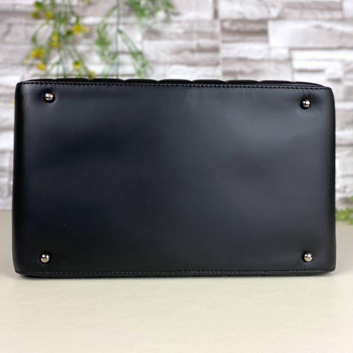 a434 CHANEL 1円 シャネル チョコバー ハンドバッグ ココマーク CC パテント 黒 マットブラック リカラー 袋 シルバー S ...