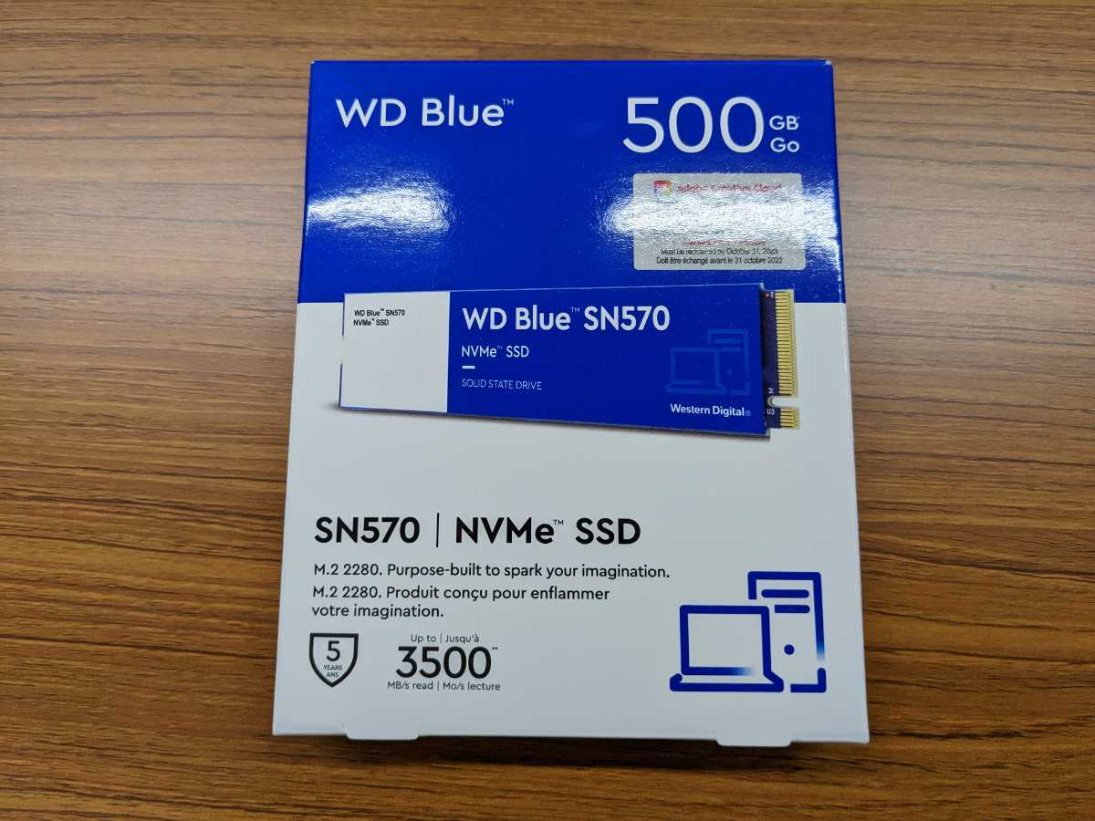 未開封新品 M.2 NVMe SSD WD Blue SN570 WDS500G3B0C 500GB