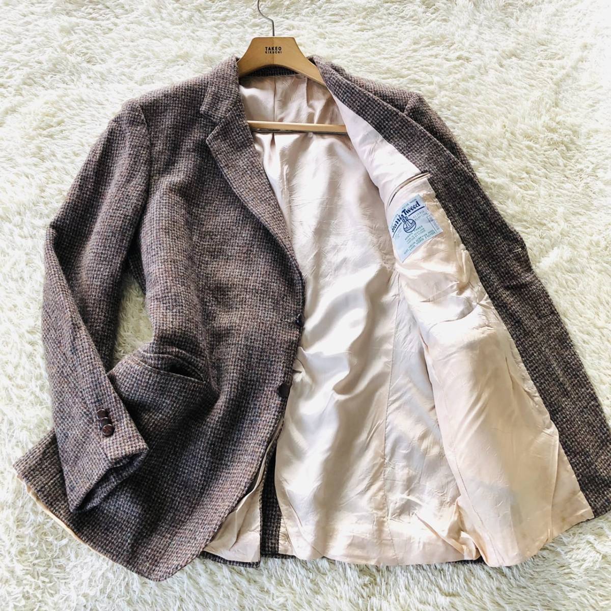 限定SALE，大人気 Sears&times;Harris Tweed 紳士の着こなし ハリスツイード テーラードジャケット ブラウン くるみボタン 秋冬 L-XL位(Lサイズ)｜売買されたオークション情報、yahooの商品情報をアーカイブ公開 - オー Lサイズ