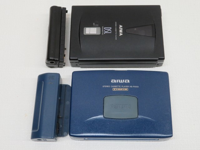 2台セット☆Aiwa HS-PL30 HS-PX610 カセットプレーヤー アイワ 電池