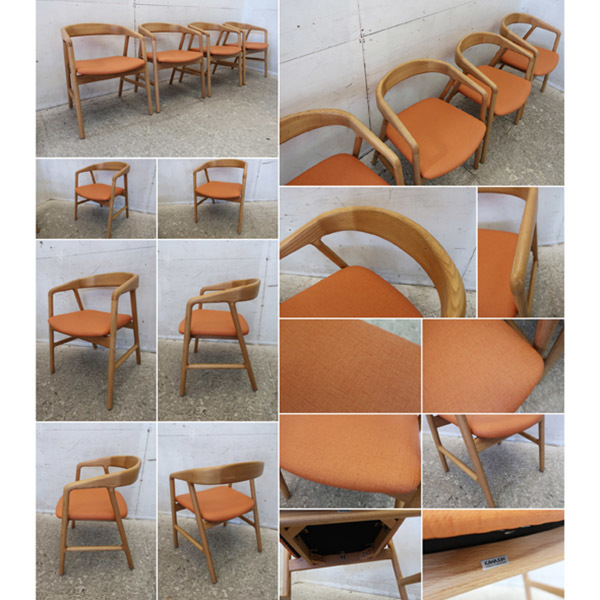 □P966□展示品□KAWAJUN□北欧モダンデザイン□ダイニングチェア
