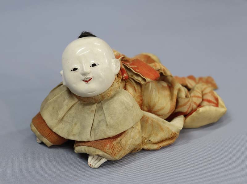 ■即決■ 江戸時代 御所人形 這い這い 長さ14.5cm ■ はいはい 這子人形