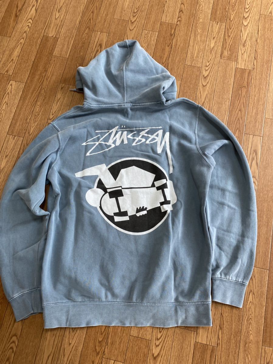 STUSSY プルオーバーパーカー Skateman Pigment Dyed M ステューシー 