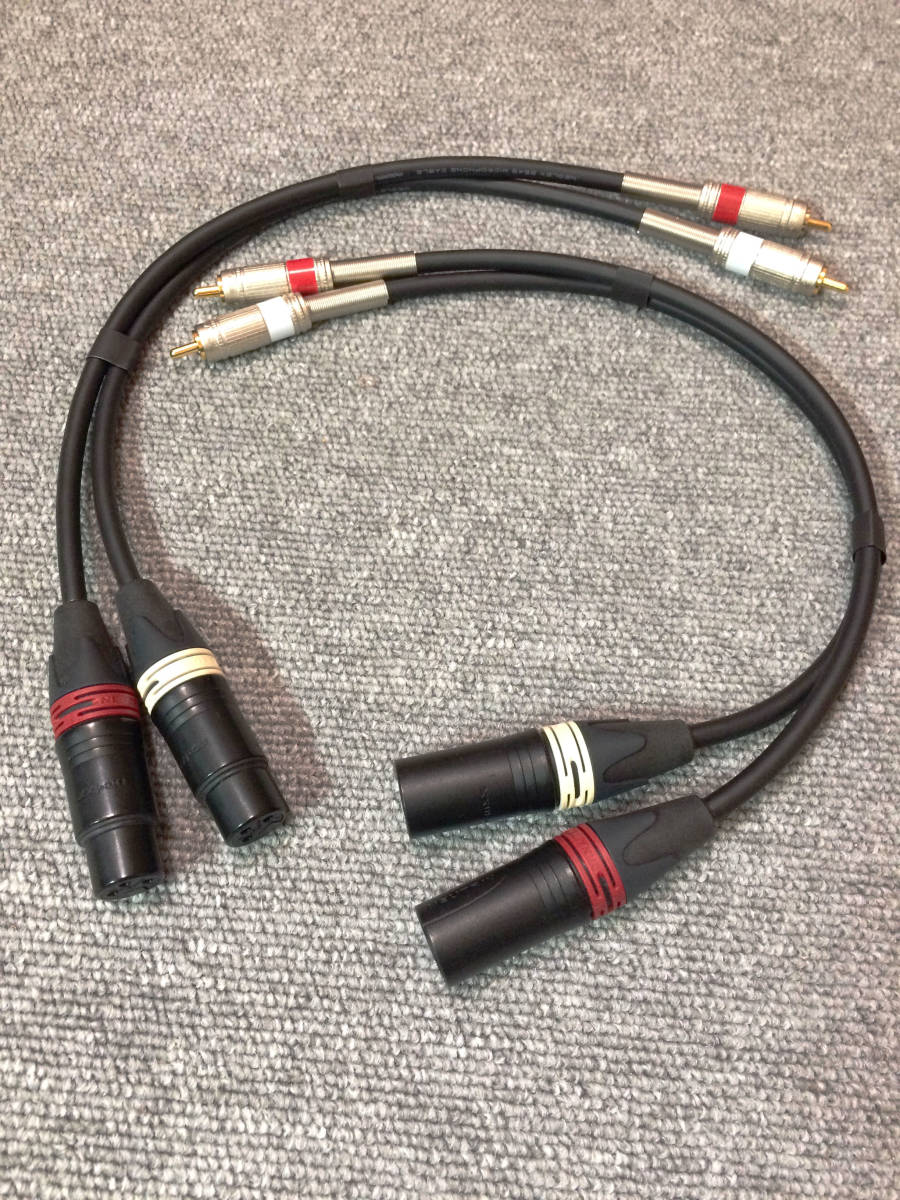 【安い，低価】 自作 XLR メス ーRCA オス / XLR オス ーRCA オス 変換ケーブル各３０ｃｍ 2本１セット(XLRケーブル)｜売買されたオークション情報、yahooの商品情報をアーカイブ公開 - オークファン XLRケーブル