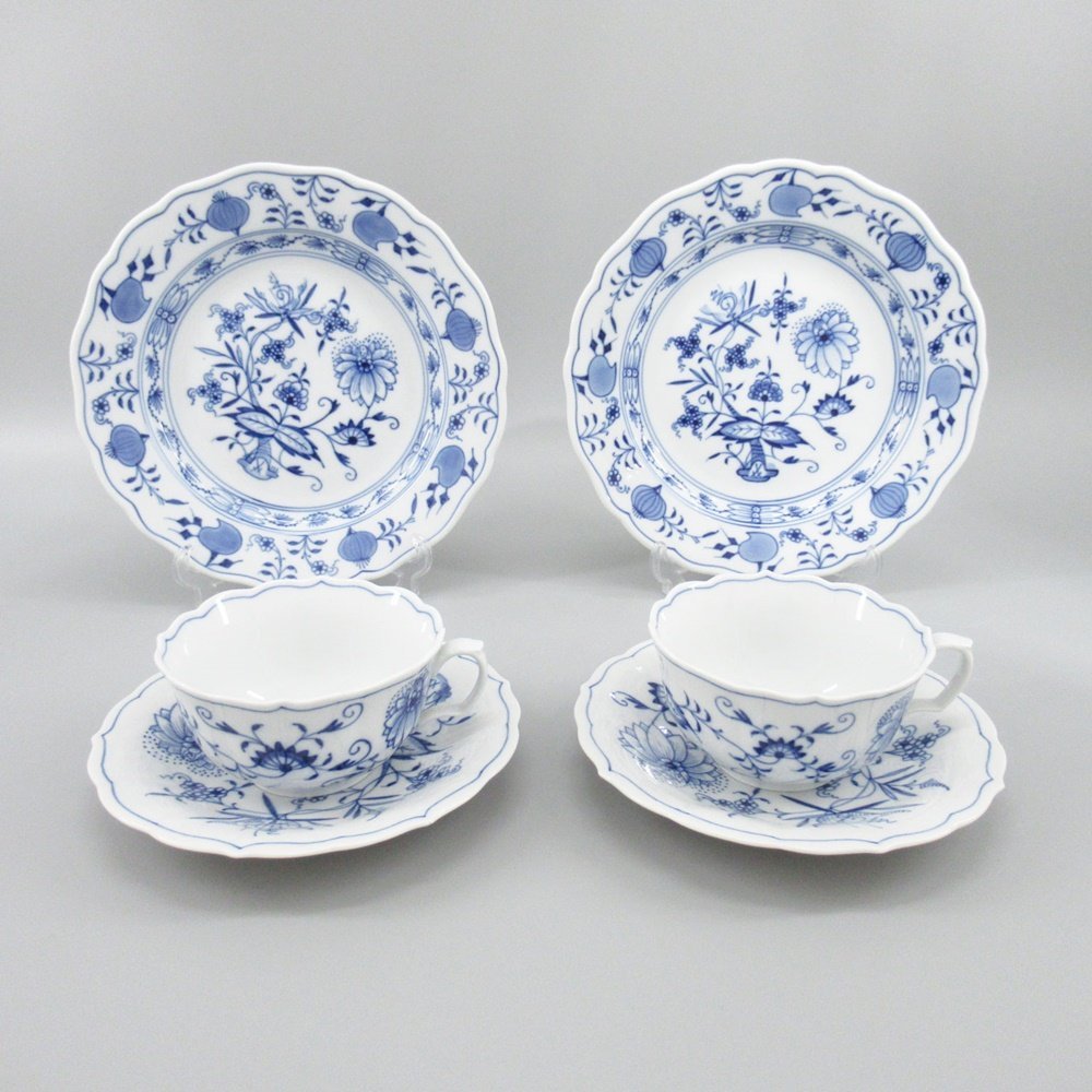 1円～ Meissen マイセン ブルーオニオン カップ＆ソーサー プレート 