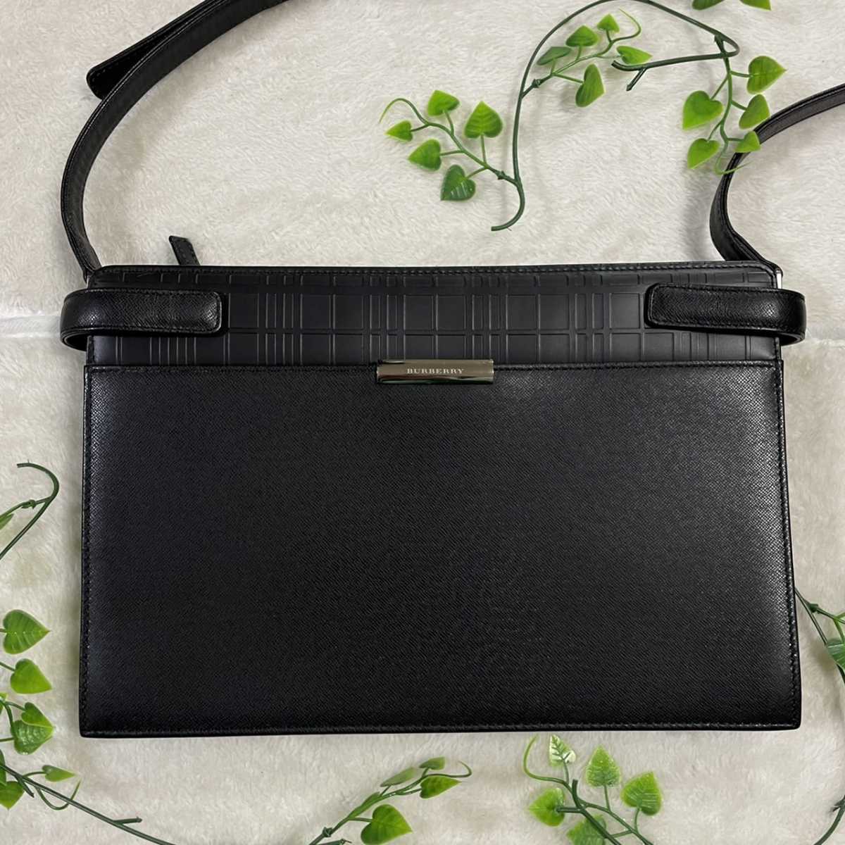 バーバリー レザー BURBERRY 美 2way ビジネスバッグ トートバッグ