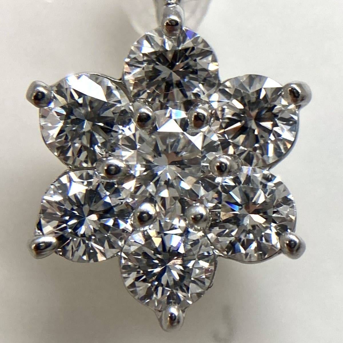 1.00ct ダイヤモンド ペンダントトップ PT900トリロジー 1ct スリー 