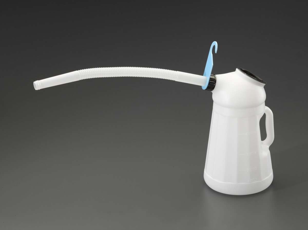 ESCO エスコ 5L ロングノズルオイルジョッキ (ふた付) EA991BC-31 ロングノズル が 収納 フック付 農業 農機具 車 自動車 オイル 整備