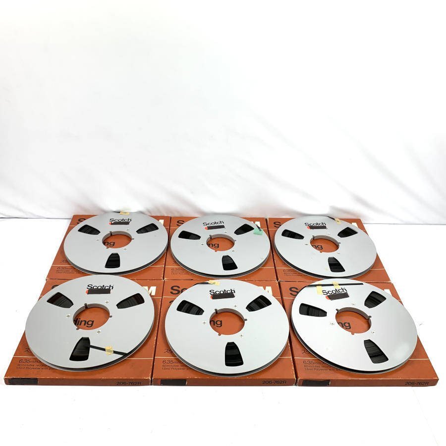 Scotch 206 10号 オープンリールテープ 6個セット オンライン卸売 Scotch 206-762R オープンリールTape 1/4” 6巻セット