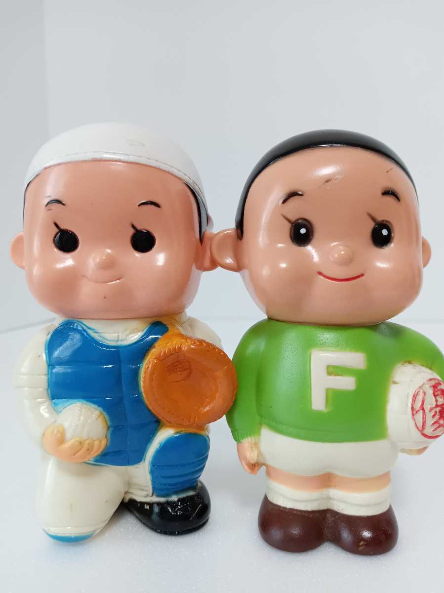 福井銀行　ふくちゃん　ソフビ人形　貯金箱　ソフビ 約11cm 福井銀行 ふくちゃん ソフビ 貯金箱 4体セット/昭和レトロ