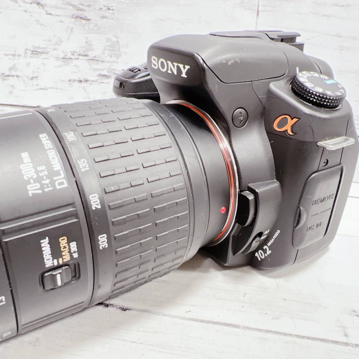 ソニー SONY α300 SIGMA 70-300mm 1:4-5.6 DL MACRO SanDisk 64MB 一眼レフ デジタルカメラ デジイチ 中古現状品【4493 70-300mm SONY DG OSS（ソニーEマウント） MAP 世界最小・最軽量の