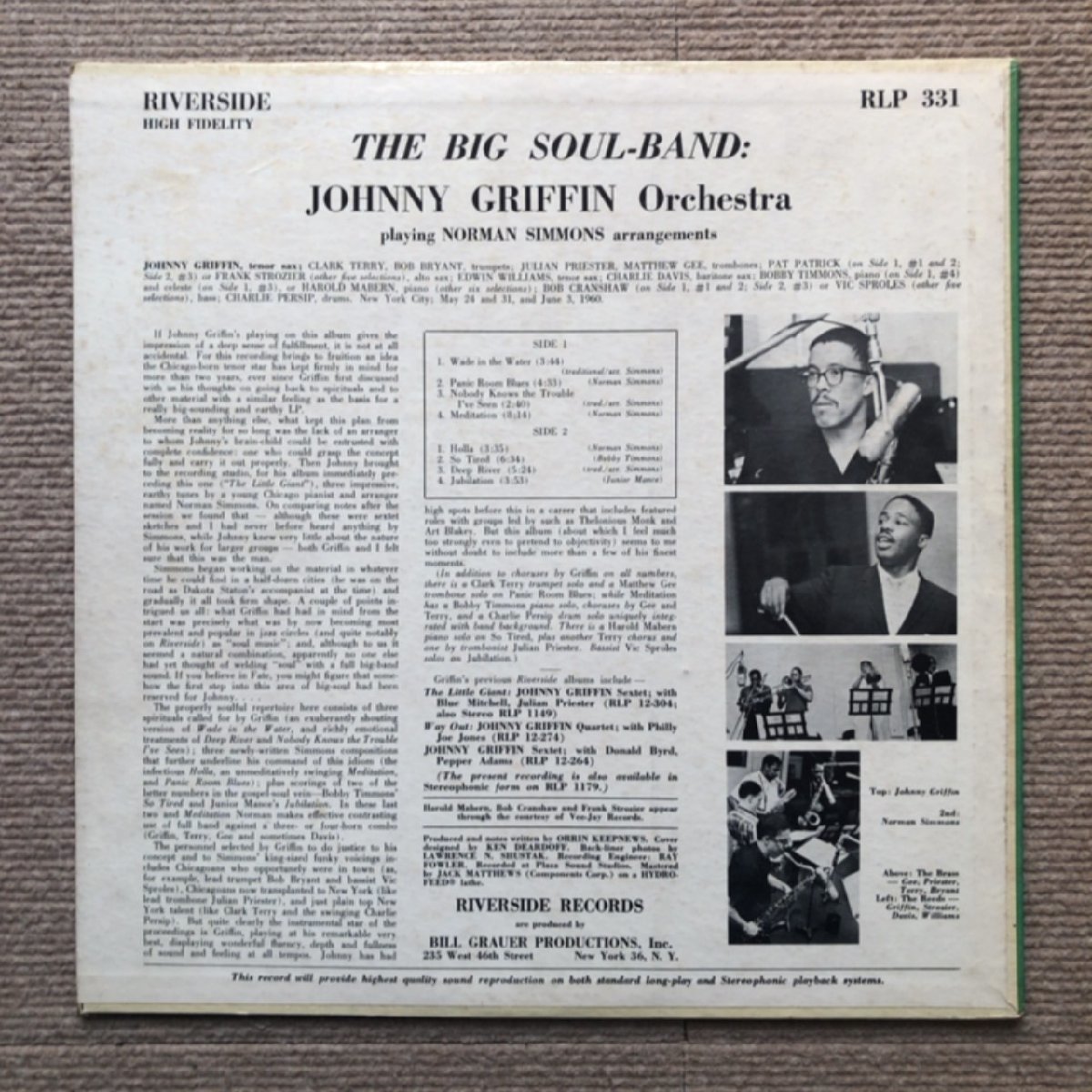 原信夫Collection 激レア 1960年米国初盤 ジョニー・グリフィン Johnny 