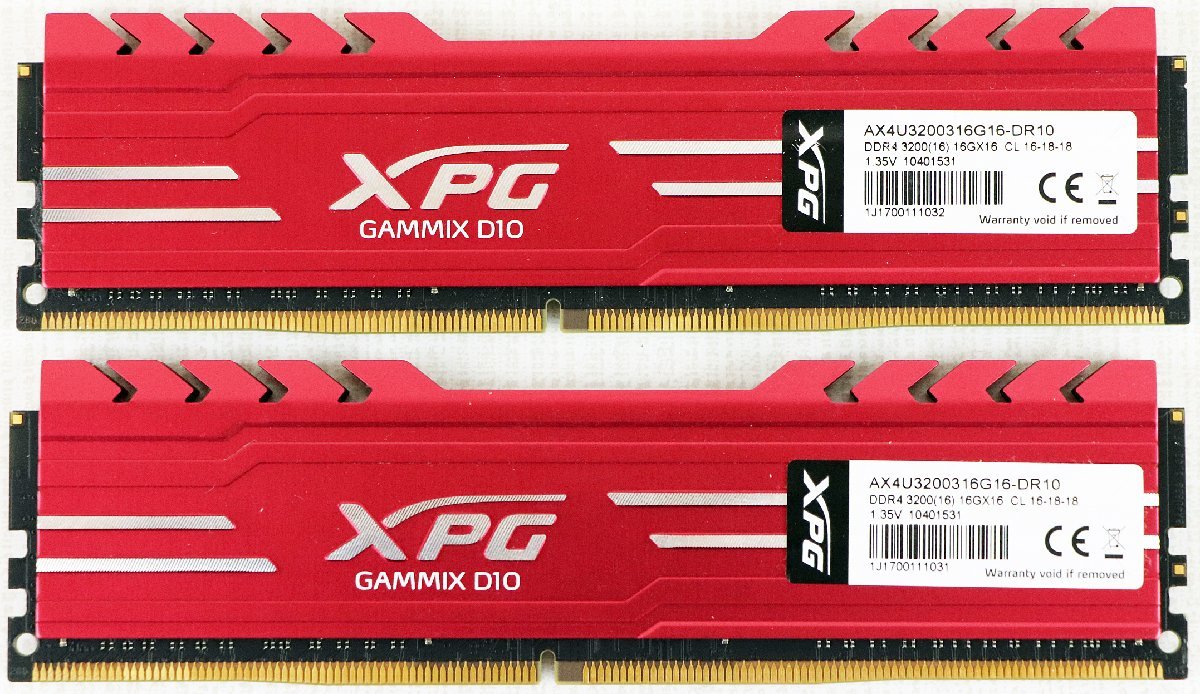 P◇ジャンク品◇PCパーツ メモリ 16GB2枚 XPG GAMMIX D10