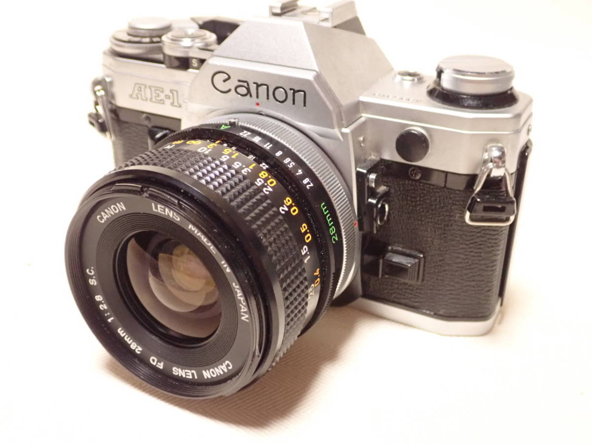 フィルムカメラ Canon AE-1 / FD 28mm f2.8 S.C. Canon キヤノン AE-1 + FD 28mm 1:2.8 S.C.レンズ 【公式通販】