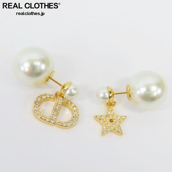 におい Dior ディオール Cdロゴ スター ピアス アクセサリー ジュエリー スイング 星 Gp ラインストーン ゴールド金 アラモード スイング