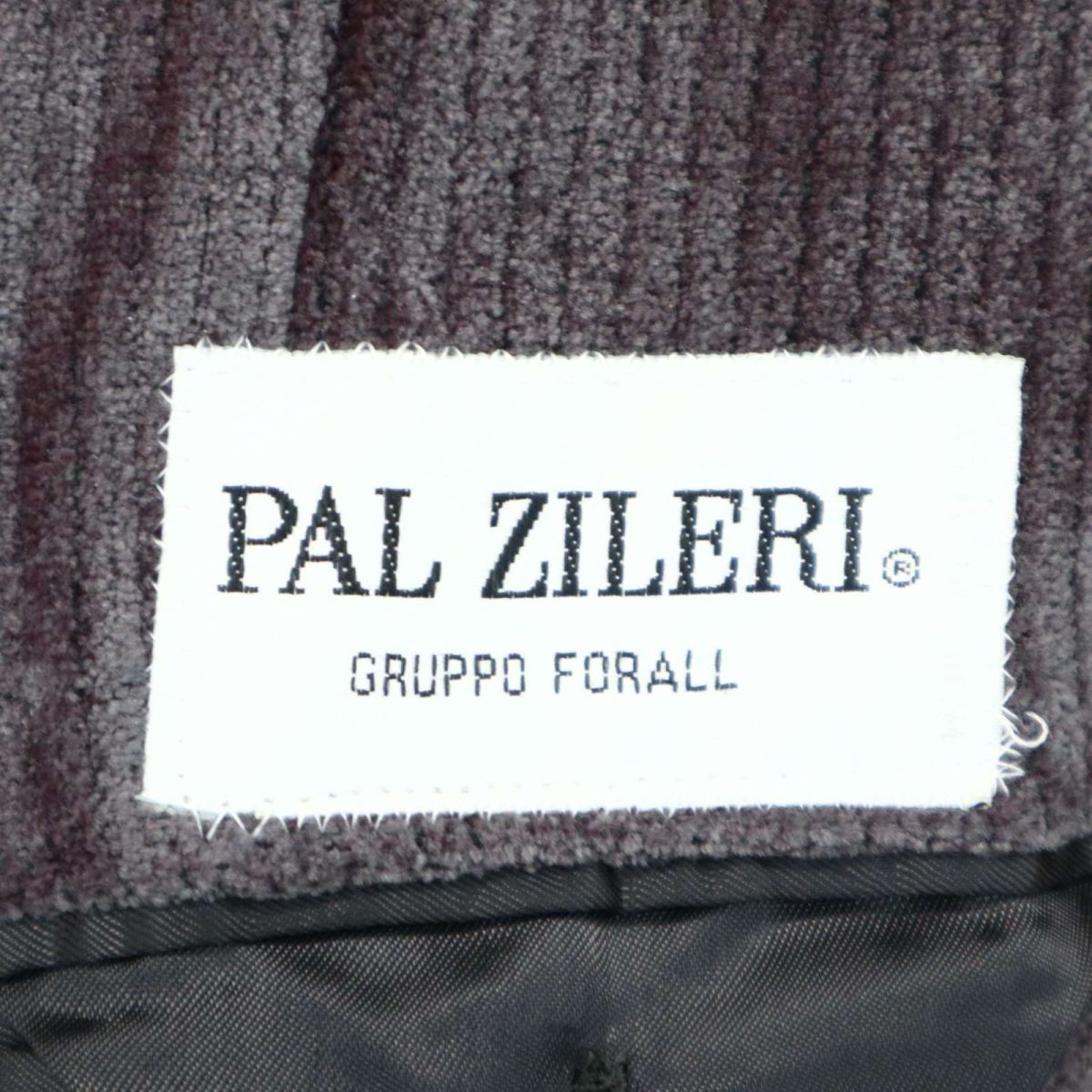 イタリア製☆ PAL ZILERI パルジレリ 秋冬 総裏 ベロア コーデュロイ 