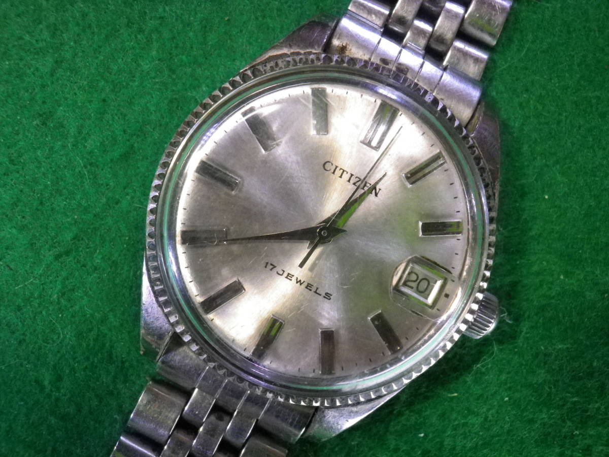 良品レア CITIZEN Homor Dato メンズ ヴィンテージ手巻き17石 実働品