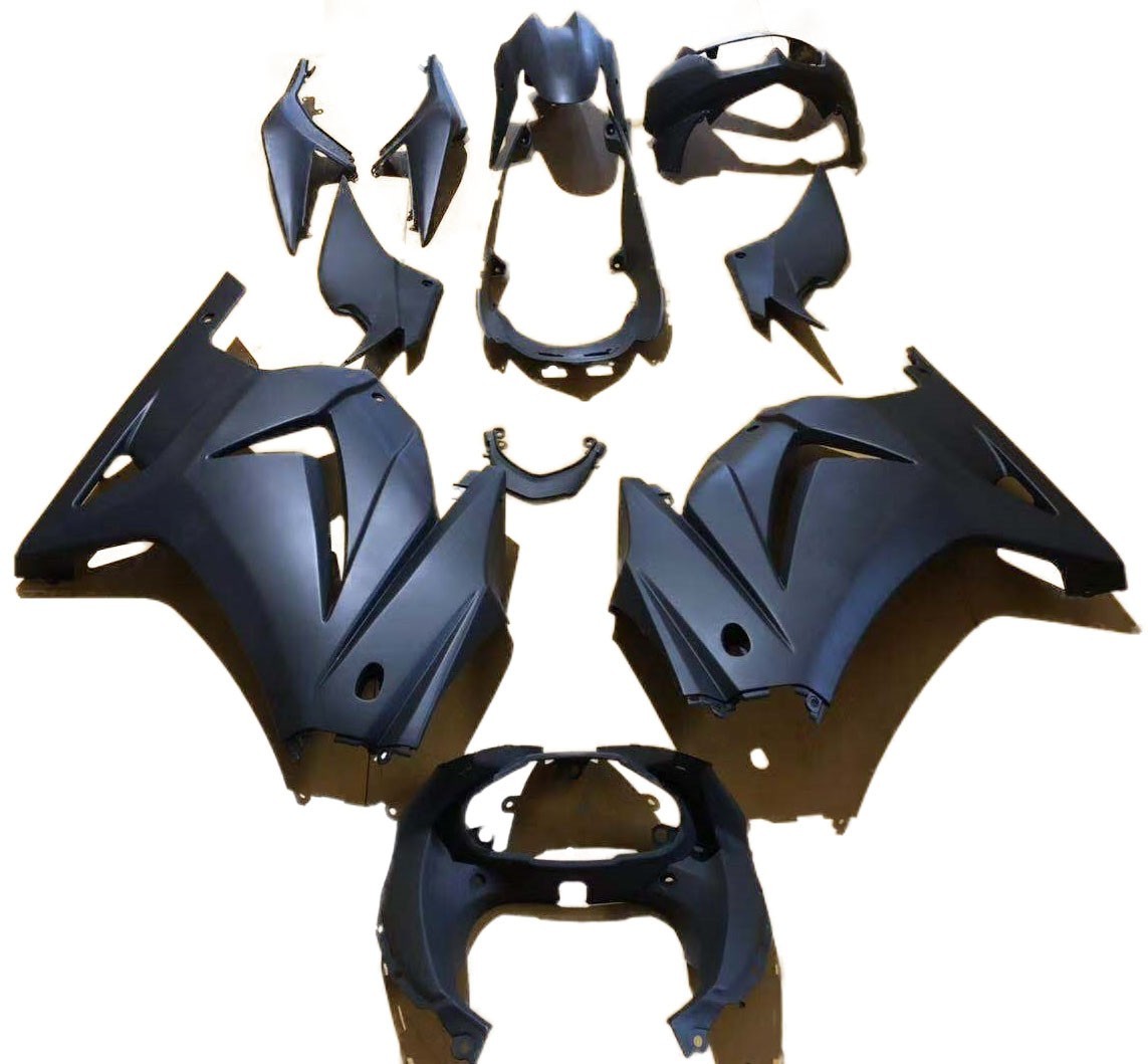 k*u様 GN250 黒 プラスチックパーツ 2個セット KAWSAKI NINJA250R EX250K型用 社外 マットブラック 塗装済 カウル