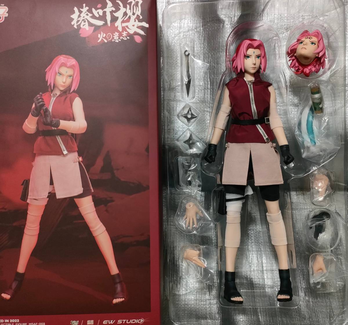 アクションフィギュア　春野サクラ　Moz Studio　1/6　可動式 ○新品 1/6 春野サクラ アクションフィギュア NARUTO シームレス素体