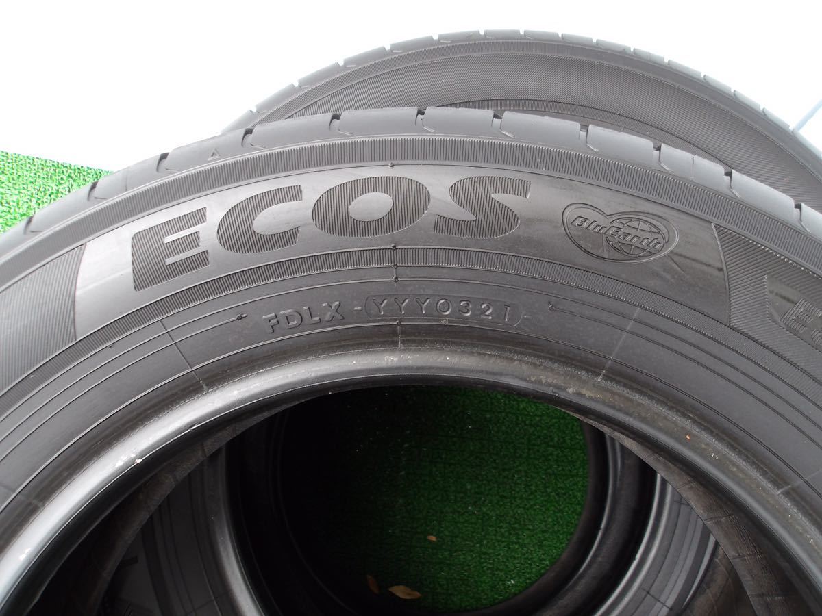 YOKOHAMA ECOS 3本 YOKOHAMA BLUEARTH 1本185/65r15. 4本セット2021年製 ★残溝9分山以上・バリ山の良品です！★