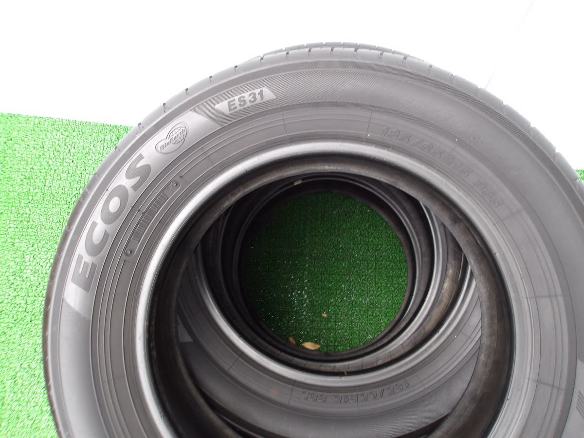 YOKOHAMA ECOS 3本 YOKOHAMA BLUEARTH 1本185/65r15. 4本セット2021年製 ★残溝9分山以上・バリ山の良品です！★