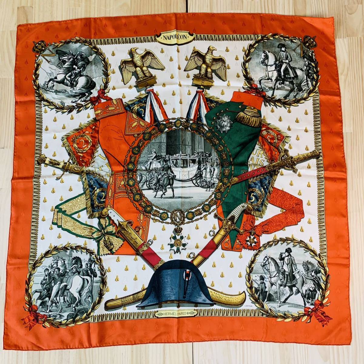 エルメス スカーフ カレ90 シルク 3R22445-800 HERMES エルメス スカーフ シルク CARRE90 カレ90