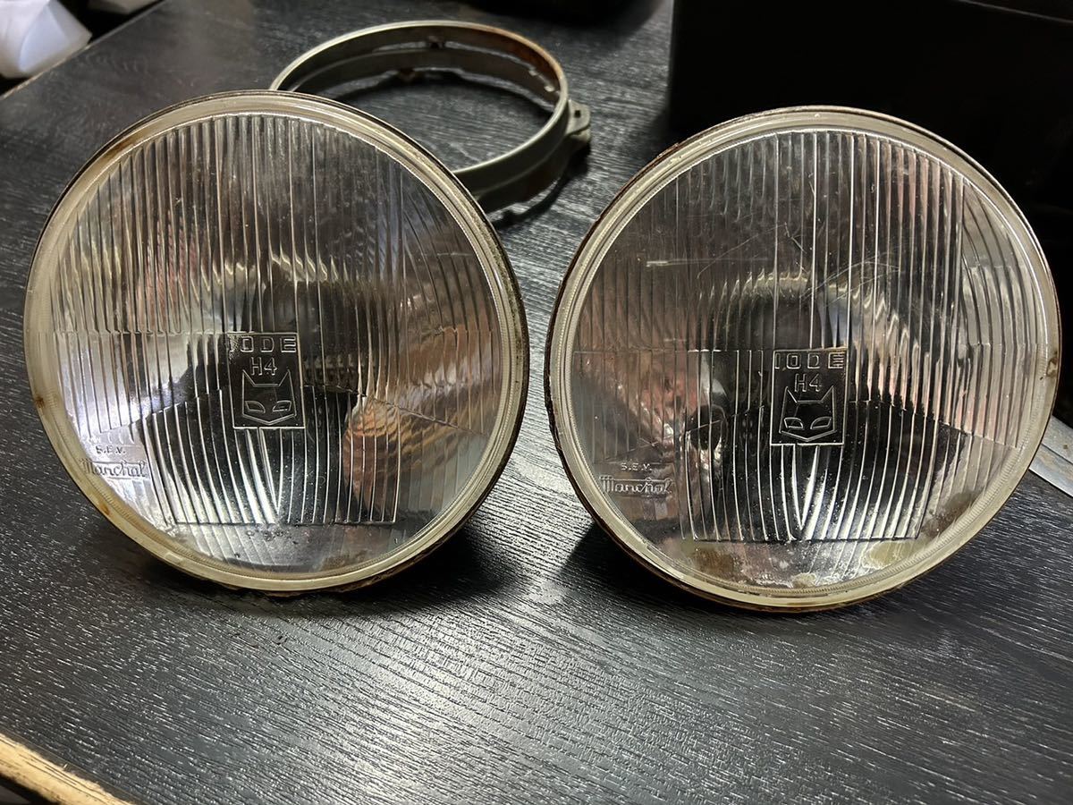 当時物 マーシャル　ヘッドライト　丸目軽トラハイゼットシビエCIBIE51キャリー旧車 