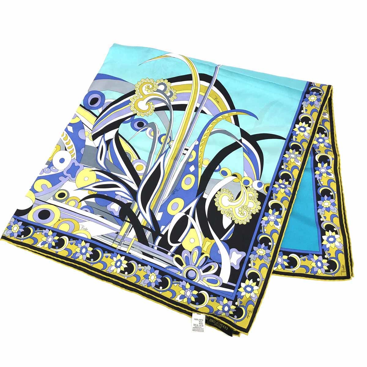 良好◇EMILIO PUCCI エミリオプッチ 大判スカーフ◇ マルチカラー