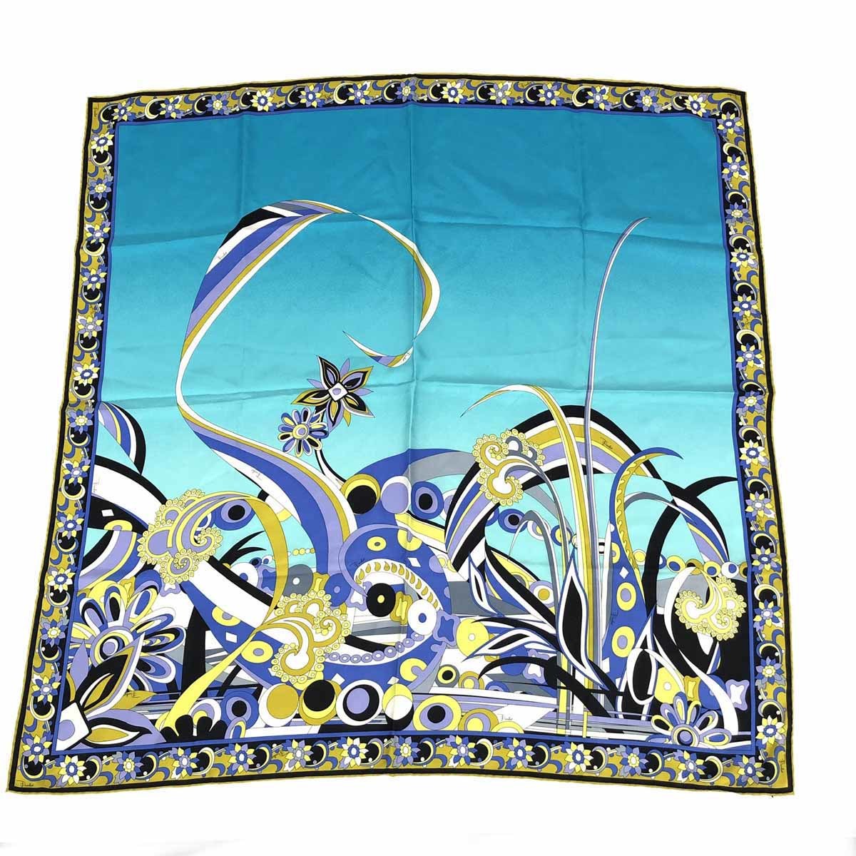 良好◇EMILIO PUCCI エミリオプッチ 大判スカーフ◇ マルチカラー
