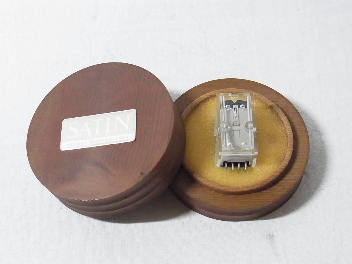 極美品 SATIN M-11 元箱付き 針カバー付き 光沢 高出力 MCカートリッジ サテン　動作品