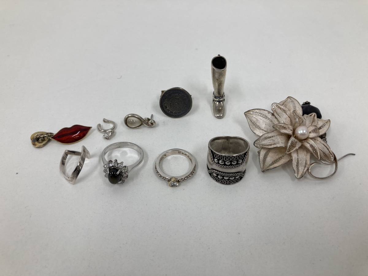 1円〜】 シルバーアクセサリーまとめ売り SILVER 925含む 重量166g 