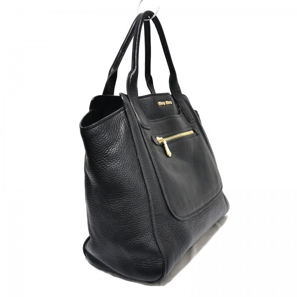 ミュウミュウ miumiu トートバッグ RN0908 - レザー 黒 バッグ トートバッグ カリブ ミュウミュウ トート RN0908 (ミュウミュウ)MIUMIU
