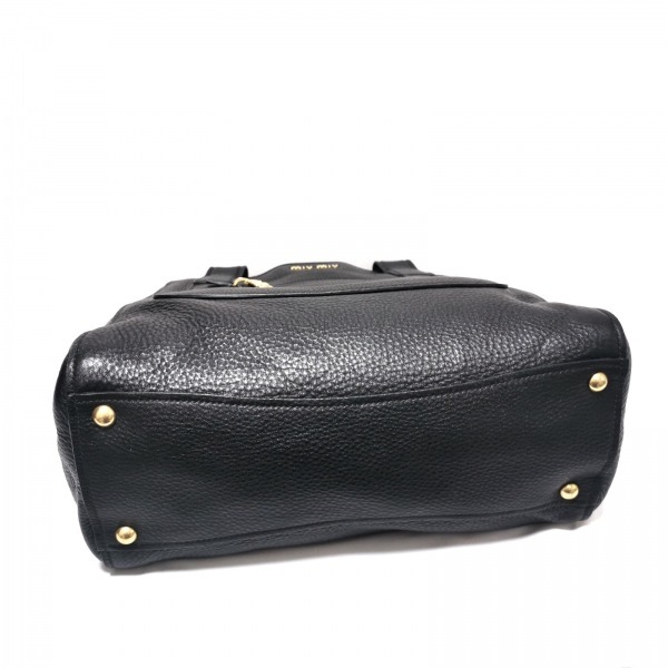 ミュウミュウ miumiu トートバッグ RN0908 - レザー 黒 バッグ トートバッグ カリブ ミュウミュウ トート RN0908 (ミュウミュウ)MIUMIU
