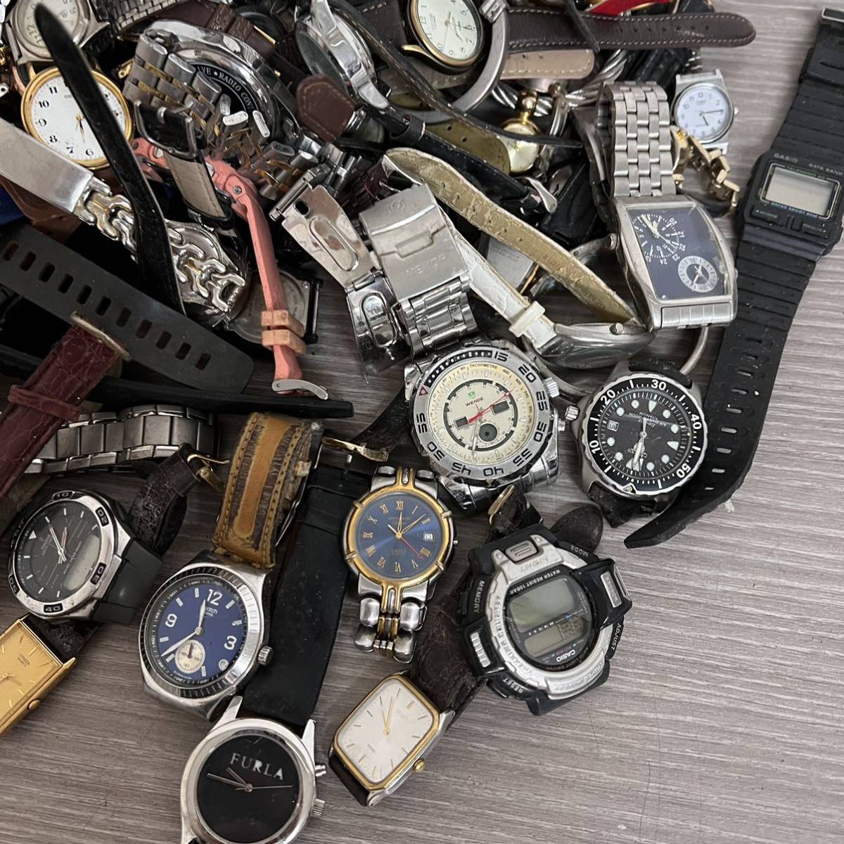 1円〜中古 腕時計 大量 まとめ GUCCI FENDI SEIKO CITIZEN CASIO 電池