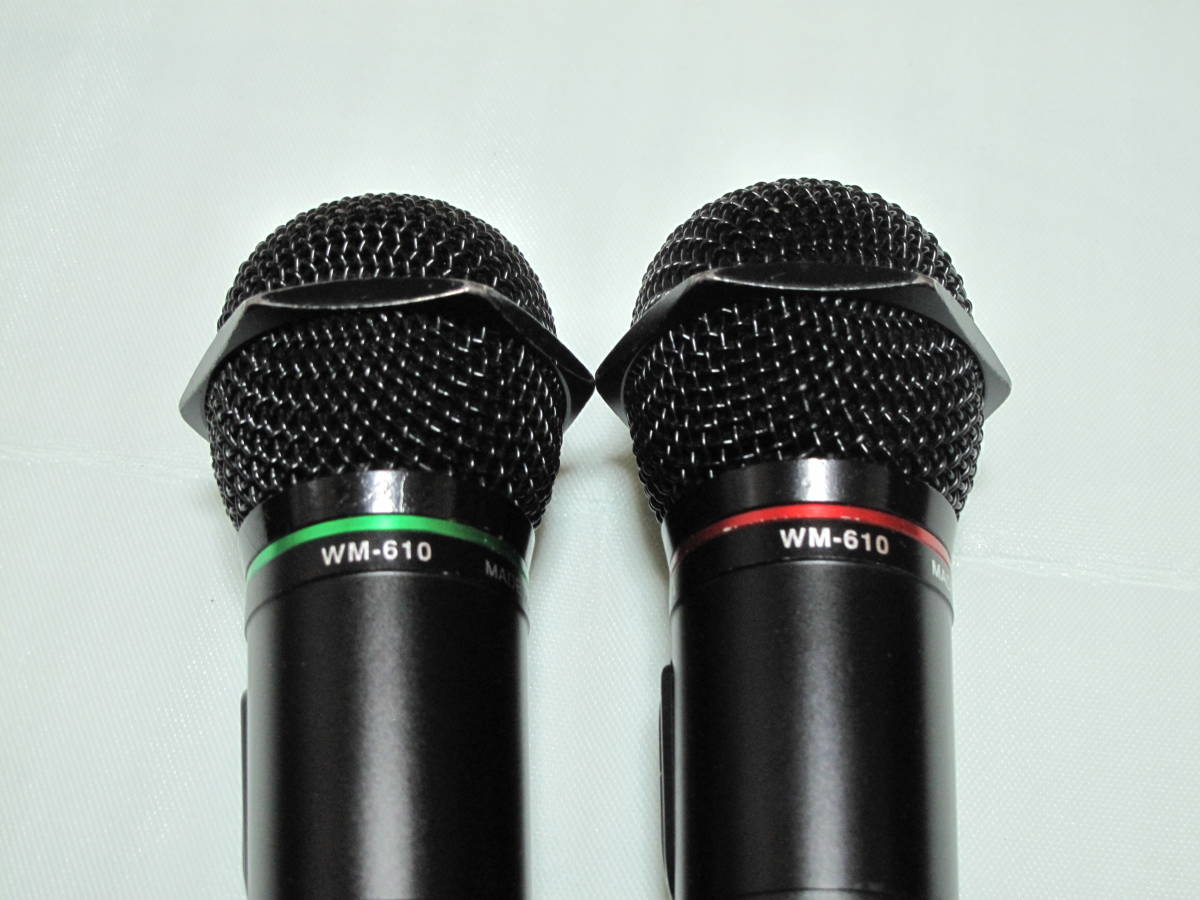 JOYSOUNDxUGA　WM-610　赤外線マイク　セット WM-610 JOYSOUND 赤外線ワイヤレスマイク JOYSOUND×UGA 動作品 ウガ