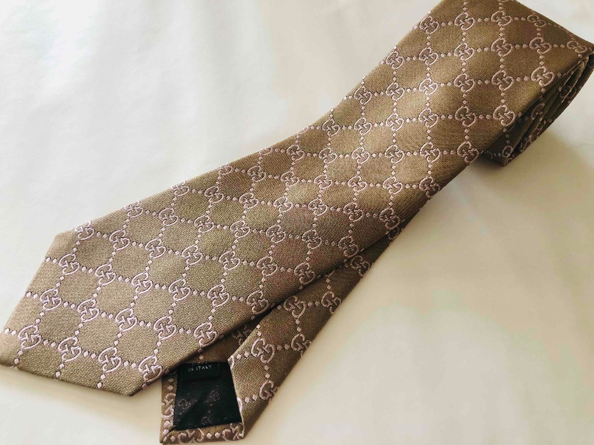 限定SALE，SALE /GUCCI/グッチ/ネクタイ/GGデザイン シャイニーベージュ シルク100％/(ネクタイ)｜売買されたオークション情報、yahooの商品情報をアーカイブ公開 - オークファン 服飾小物