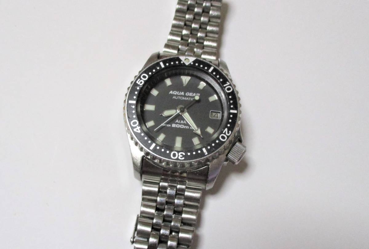 【美品/稼働】SEIKO ALBA AQUA GEAR Y621-6000 ☆SEIKO セイコー ALBA アルバ AQUA GEAR アクアギア Y621-6000 自動
