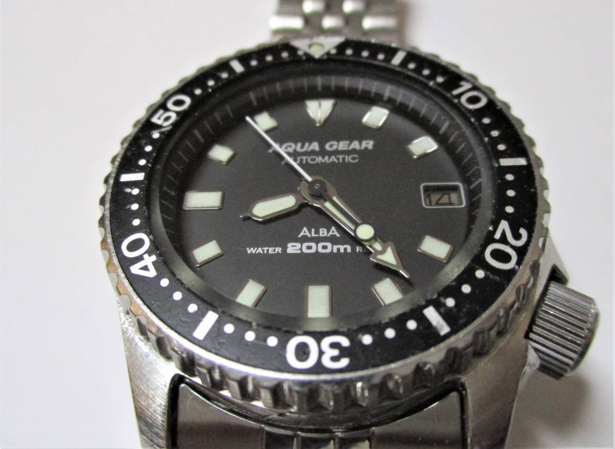 【美品/稼働】SEIKO ALBA AQUA GEAR Y621-6000 ☆SEIKO セイコー ALBA アルバ AQUA GEAR アクアギア Y621-6000 自動
