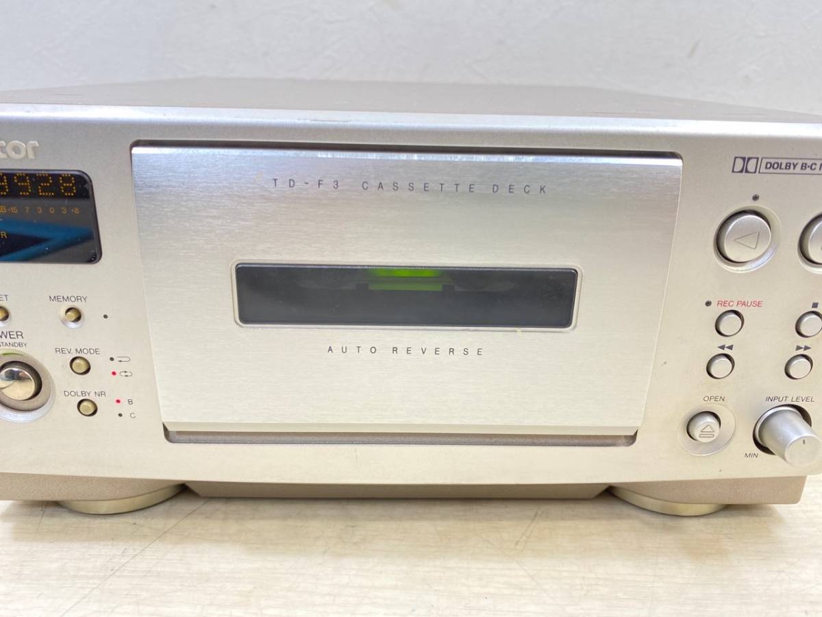 11/016【Victor】ビクター TD-F3 カセットデッキ 動作確認済み Victor