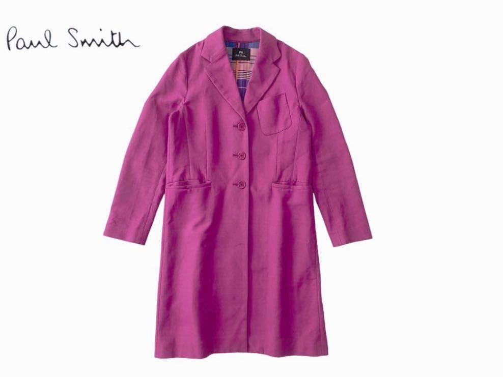 NA428さ○ Paul Smith 素敵 大人かわいい チェスターコート ロング 