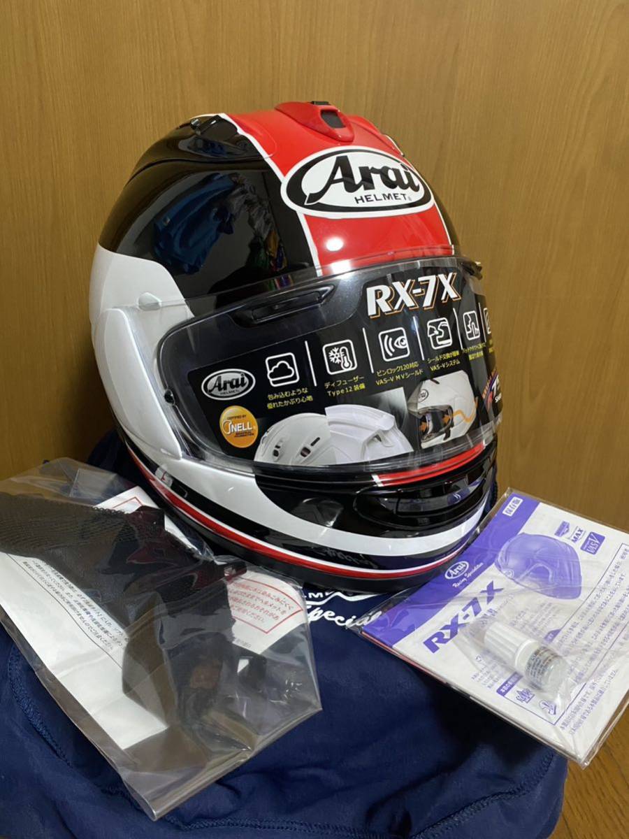 ☆AraiアライRX-7Xタイラ赤ヘルメットXL61.62 美品☆ RX-7X ヘルメット