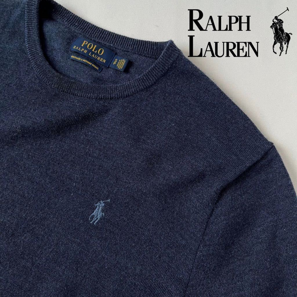 大人気，送料無料 ラルフローレン RALPH LAUREN クルーネック ニットセーター SP 170/92A 日本M ネイビー ウォシャブル メリノウール セーター(セーター)｜売買されたオークション情報、yahooの商品情報をアーカイブ 男性用