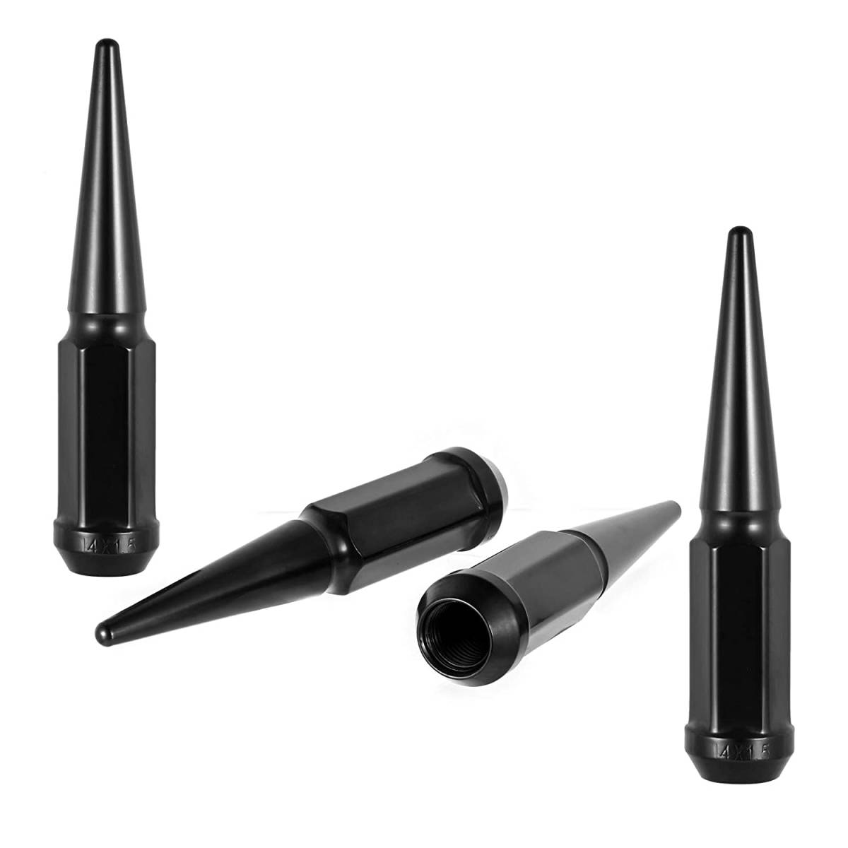 スパイクナット ブラック M14-1.5 19HEX 全長約111mm 24個 6穴1台分 