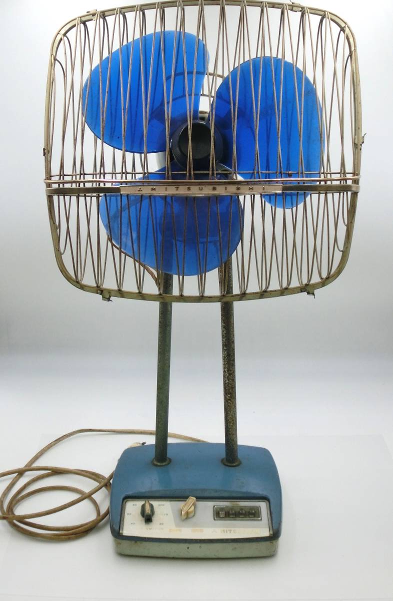 正規品，HOT 珍品 レア品 当時物 昭和レトロ 三菱 扇風機 MITSUBISHI デラックスファンE 青空 60 R-30EB ヴィンテージ ビンテージ(扇風機)｜売買されたオークション情報、yahooの商品情報をアーカイブ公開 - オ 扇風機