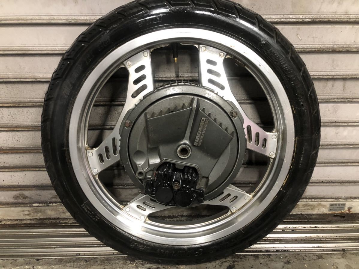 固着無し 実動 CBX400F CBX550F フロントホイール ダブルインボード