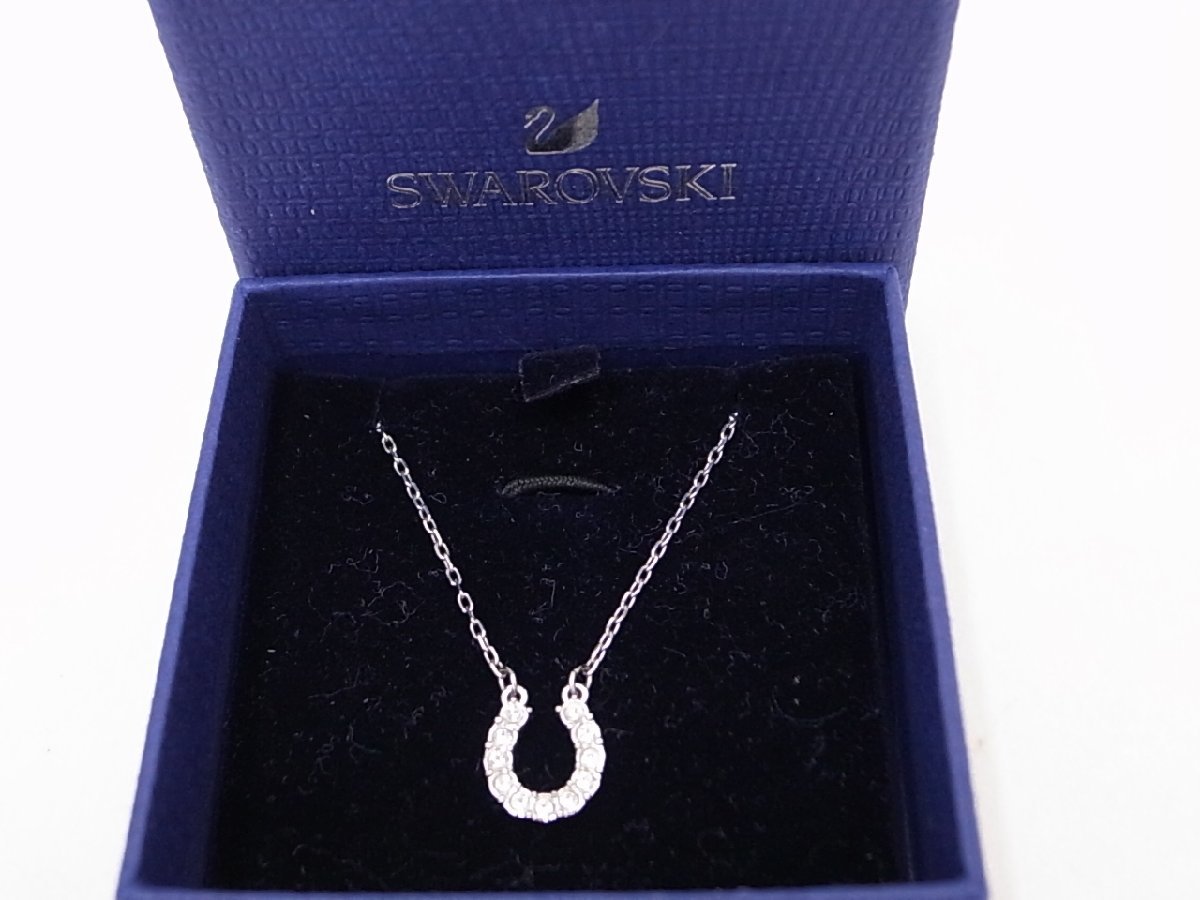 スワロフスキー】SWAROVSKI 馬蹄 ホースシューTowards ネックレス 蹄鉄